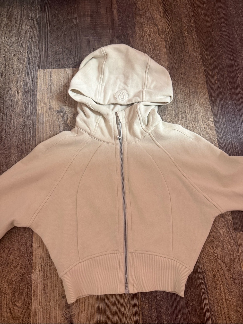 lululemon athletica Cream Hooded Bomber Jacket